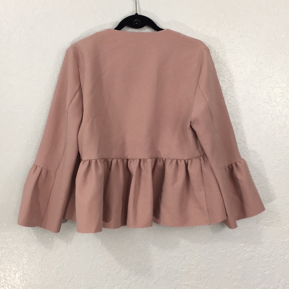 Blush Ruffle Crop Jacket - Picture 2 of 5